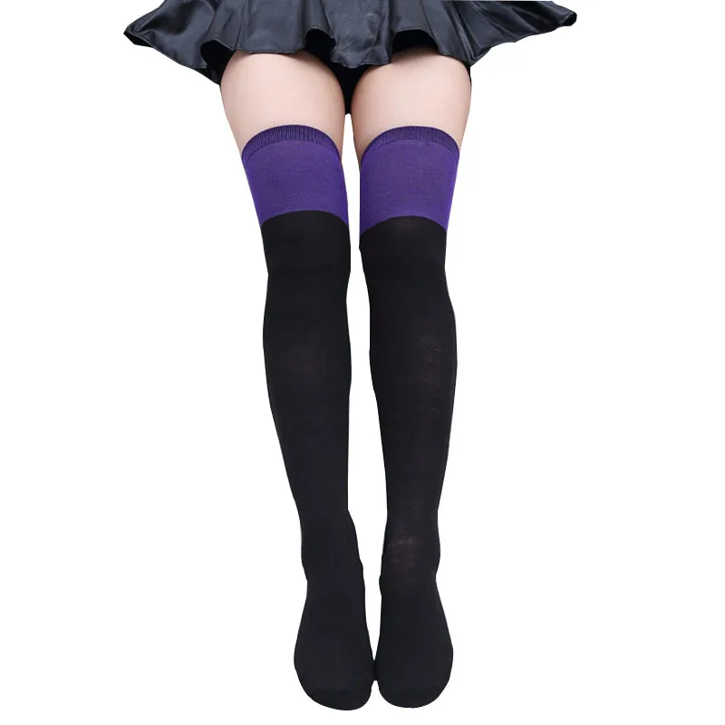 

3pairs Women Girl Stocking Lovely Solid Color Striped Ladies Sexy Knee High Stretchy Tube Japanese Skateboard Retro Female Meias