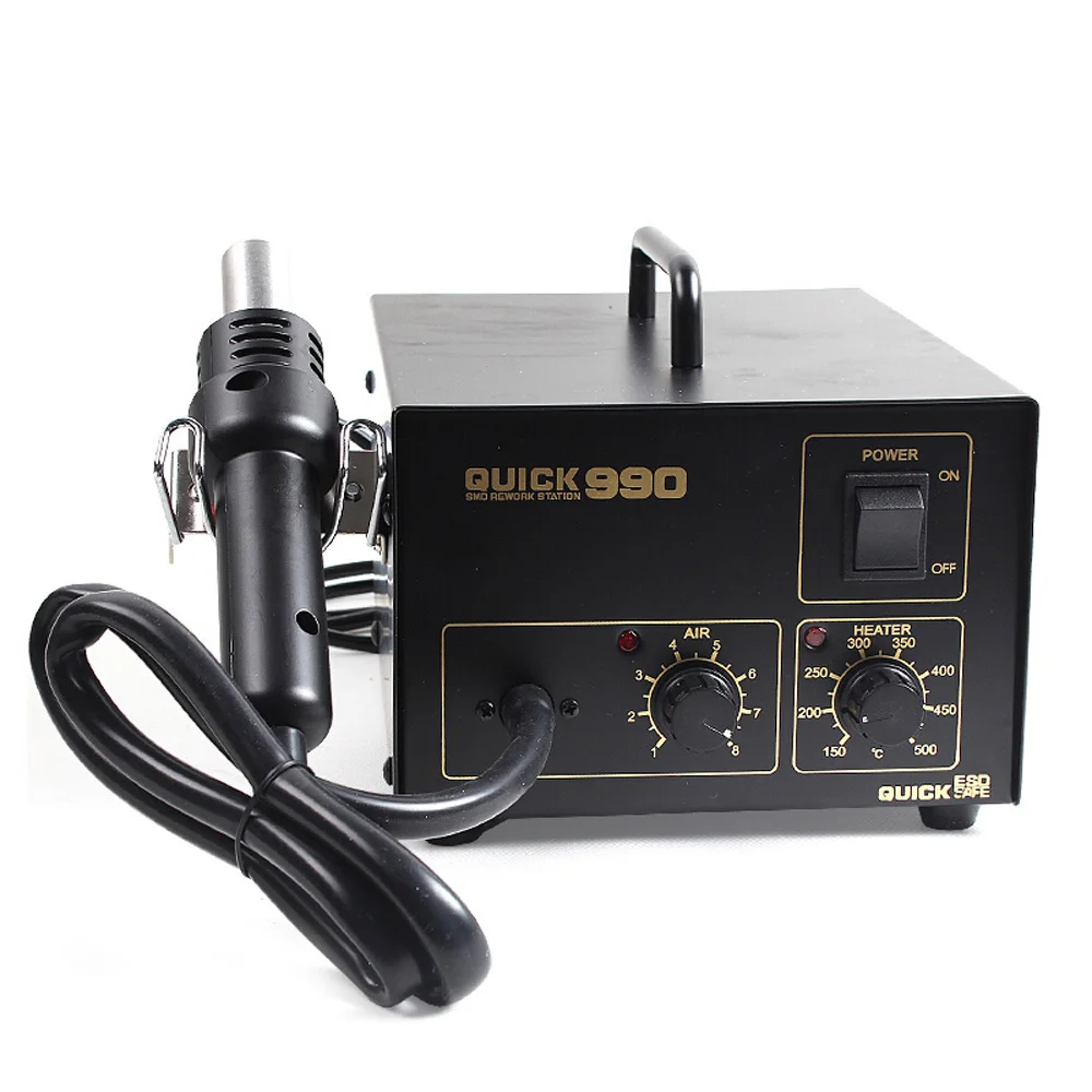 QUICK 990 Тепловая пушка станция для распайки с регулируемой температурой тепловая