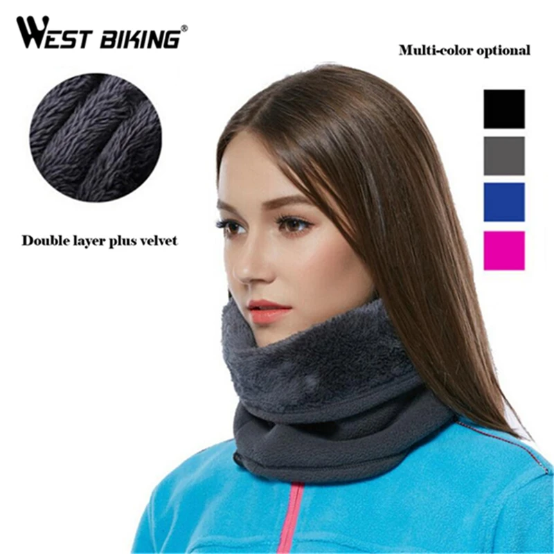WEST BIKING/теплая флисовая шапка для велосипедного велосипеда маска лица зимний шарф