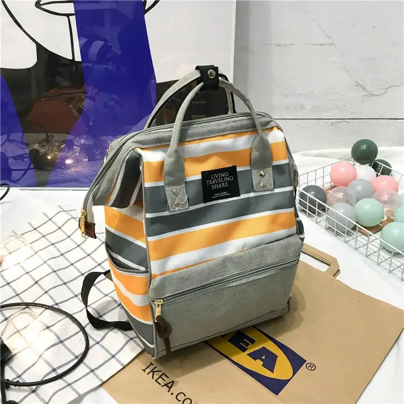 Khaki Корейский стиль, женский рюкзак, холщовая дорожная сумка, мини сумка на плечо для девочки-подростка, школьная сумка, рюкзак, ранец - Цвет: Khaki