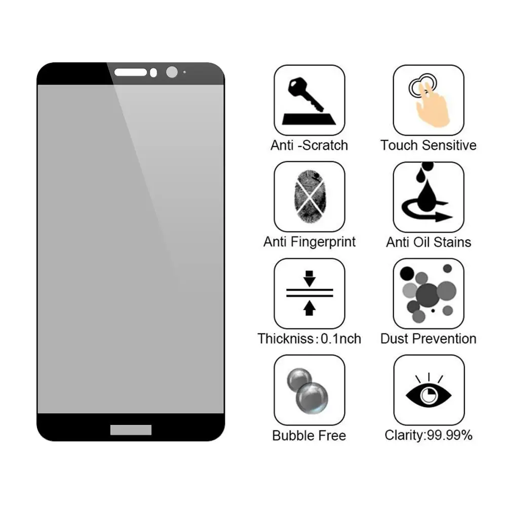 Группа вертикальные для HUAWEI MATE 9 0 26 мм HD полный экран анти-шпионское Закаленное