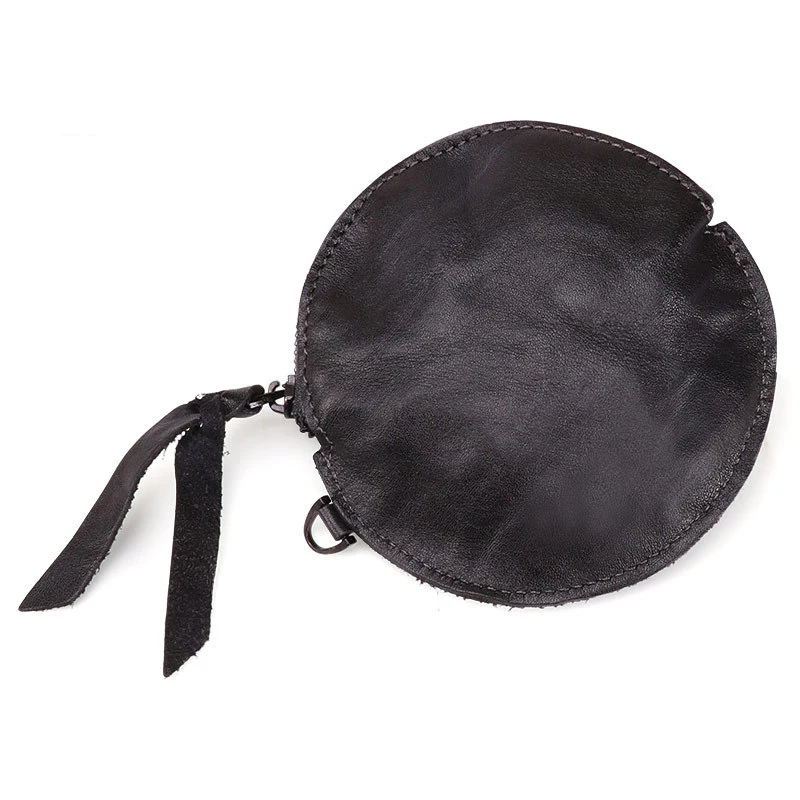 Мужской кошелек для мелочи из 100% натуральной кожи на молнии|Кошельки монет| |