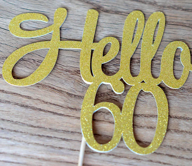 Double-sided gold glitter paper - Twenty One cake topper Happy 21st Birthday Cake Toppers Decorations Decor | Дом и сад