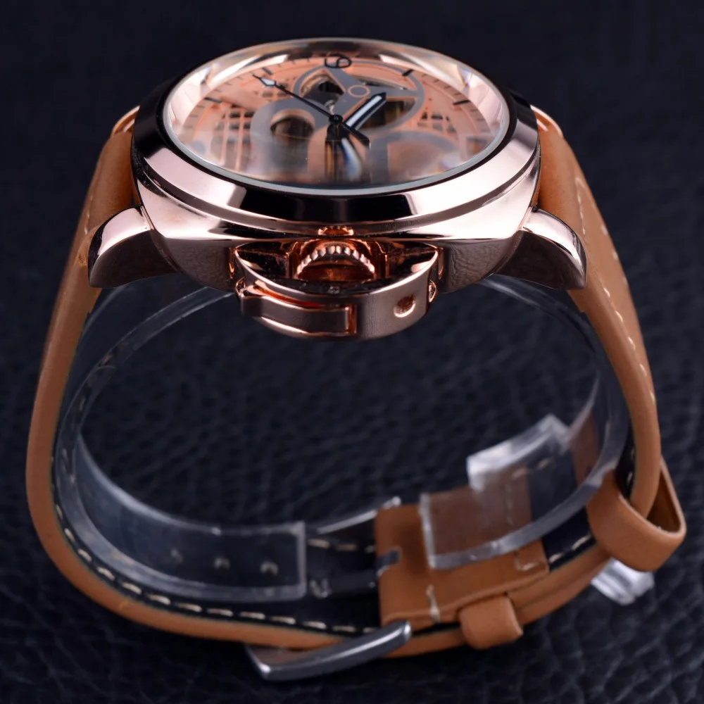 Часы наручные Forsining мужские с ветряной мельницей модные брендовые Роскошные