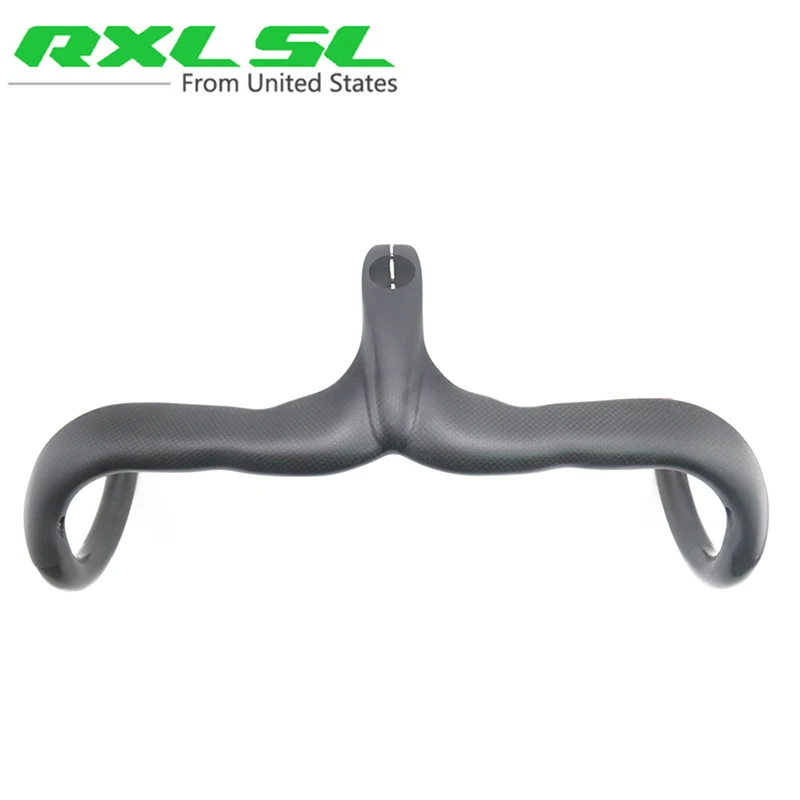 Руль карбоновый дорожный без логотипа с черным стержнем 3K матовый/глянцевый