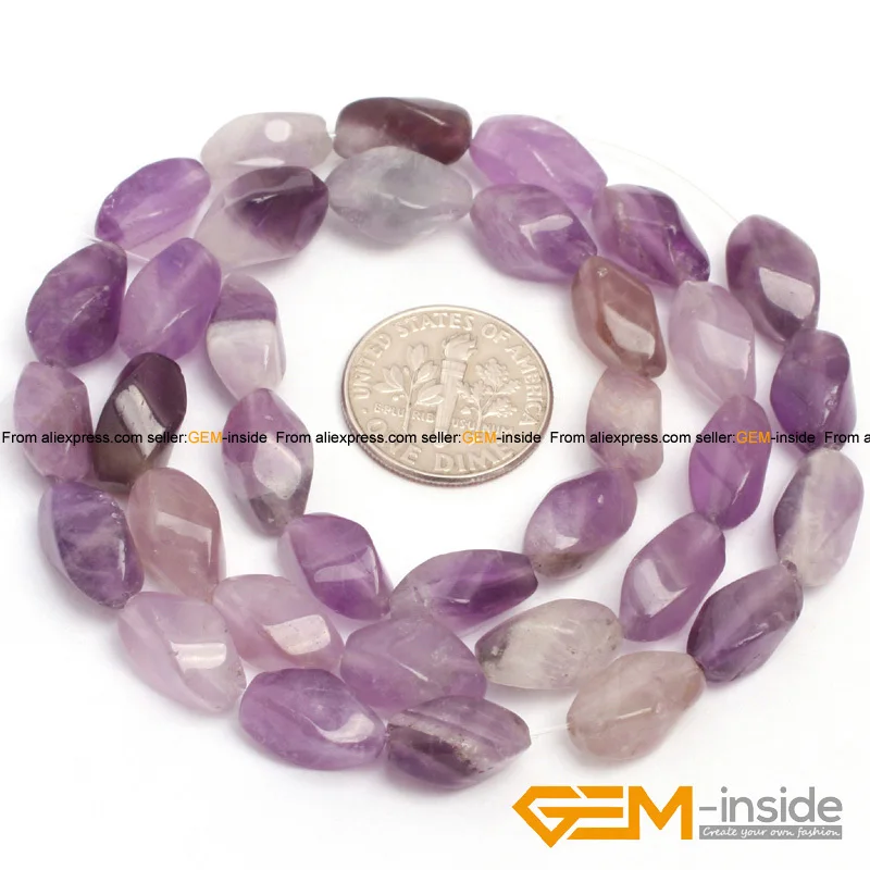 amethyst 6x12 мм Твист ювелирные бусины натуральный камень Бусины выбор: розовый кварц, авантюрин аметисты, красные яшмы, тигровый глаз - Цвет: amethyst