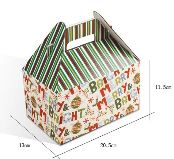 

20.5*11.5*13cm Gree Cake Box With Handle Cookie Packaging Boxes Muffin Box 100pcs/lot Free shipping