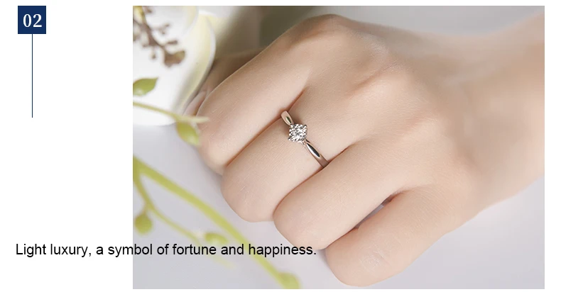 Ювелирное бриллиантовое кольцо с эффектом 0,4ct, 18 карат, белое золото, светильник, Роскошный милый подарок на день рождения подруги, обручальные кольца для женщин
