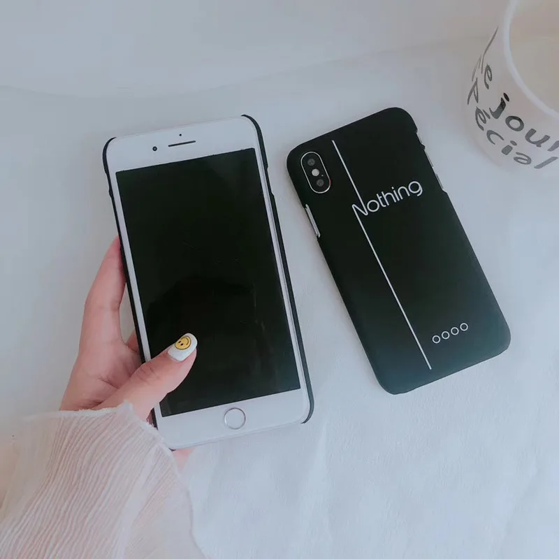 JIBAN модные чехлы для телефонов с надписью Nothing Line iphone 6 6s 6plus 7 8 жесткий матовый