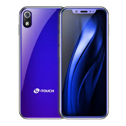 Blue Anica K-TOUCH I9s 3g+ 32G маленький мини двойной 4G Ультра тонкий 3,5 экран Face ID dual SIM двойной режим ожидания Android 6,0 - Цвет: Blue