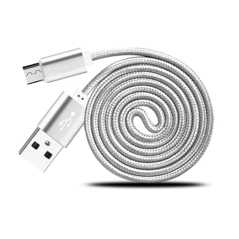 3 фута алюминиевый нейлоновый микро USB кабель для синхронизации и быстрого