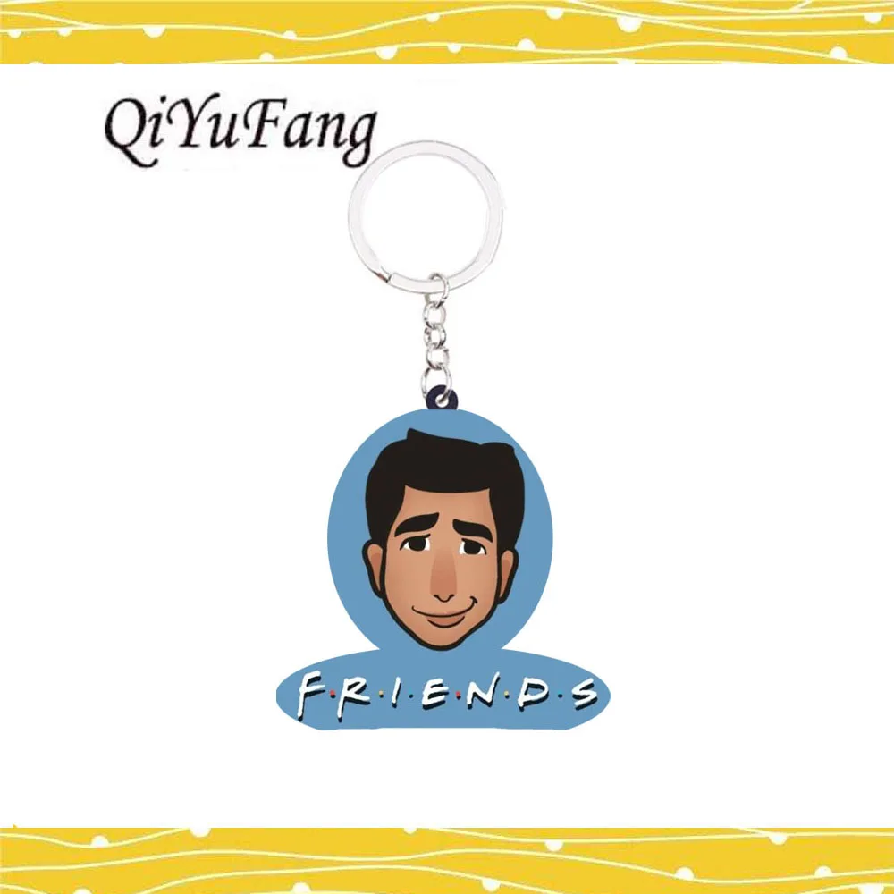 

Friends TV Show Photo Frame Logo Acrylic Keychain Car Pendants High Quality Enamel For Best Friend Key Chain Accessories Women