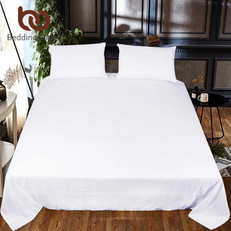 BeddingOutlet Solid Color Bed Sheet One Piece White Black Red Flat Microfiber Soft Bedding Bedspreads Twin Full Queen King | Дом и сад