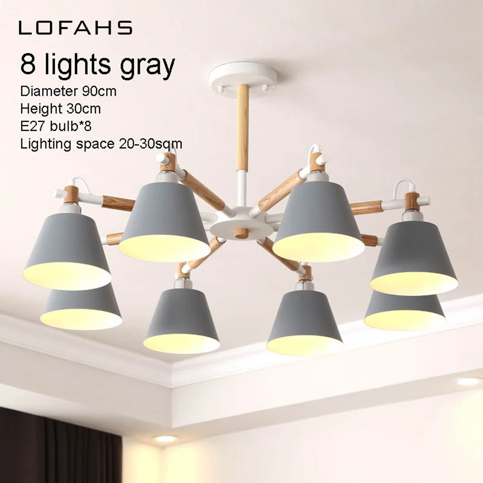 8 lights Современная светодиодная Люстра для гостиной, спальни, столовой, много рычагов, чердак, Крытый потолок, подвесная люстра, освещение QDH6007 - Цвет абажура: 8 lights