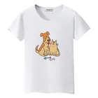 Футболка BGtomato с принтом кота и собаки, женская летняя футболка, женская повседневная одежда, рубашка в стиле Харадзюку