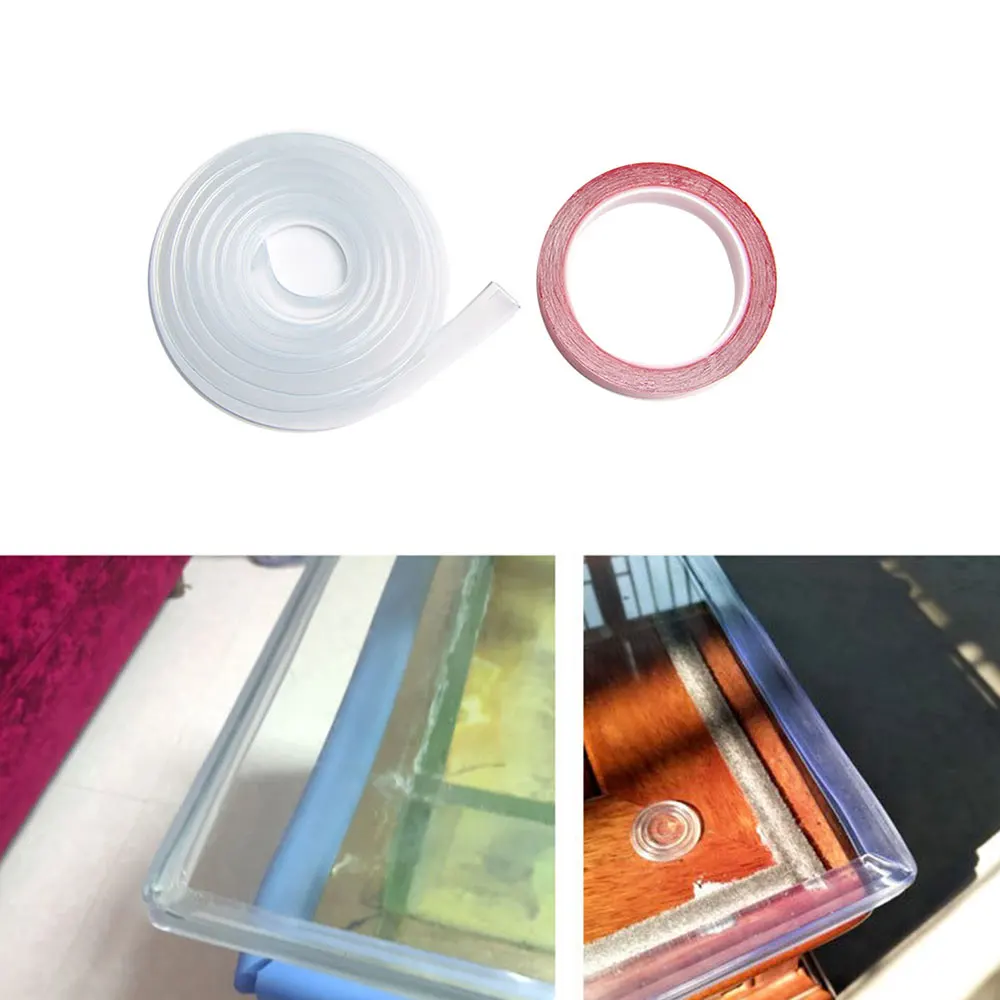 

Anti-Collision Transparent Thick Soft Silicone Bumper Strip Corner Guard Edge Protector Pad Keep Kid Safety