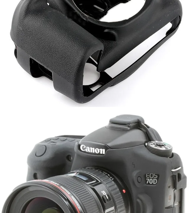 Мягкая силиконовая сумка для камеры Canon EOS 70D резиновый чехол для камеры водонепроницаемый чехол для SLR DSLR камеры