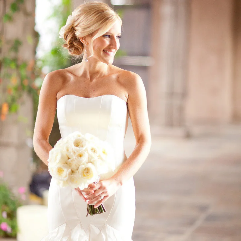 Top Fashion Real 2019 Rushed Casamento Mermaid Bridal Gowns Ruffles Sweetheart Off shoulder Zipper Wedding dress for women | Свадьбы и