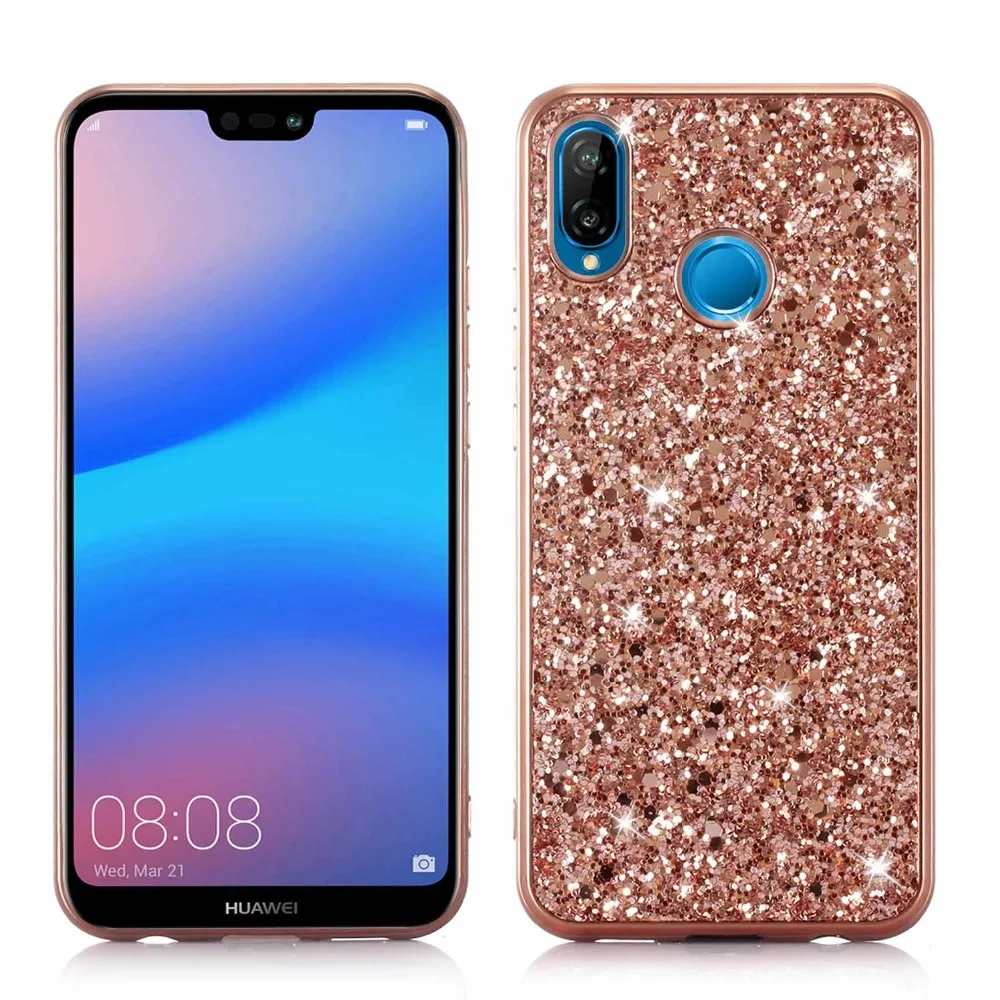 Чехол для телефона huawei P20 Lite роскошный блестящий яркий чехол на заднюю панель из