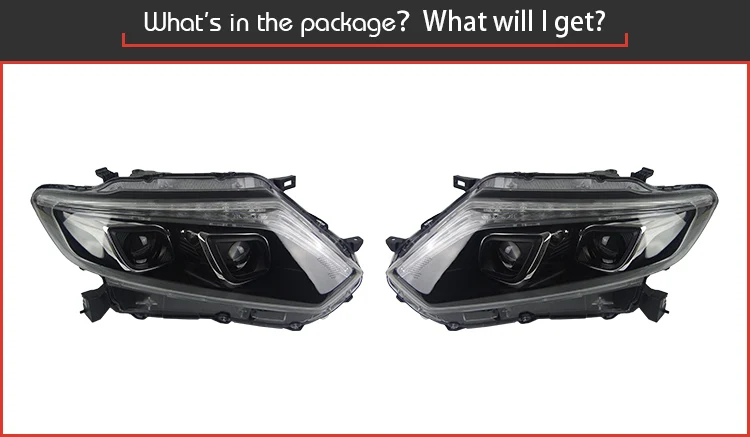 AKD автомобильные стильные фары для Nissan X-trail Rouge светодиодный фонарь- DRL Hid опция Головной фонарь Ангел глаз луч аксессуары