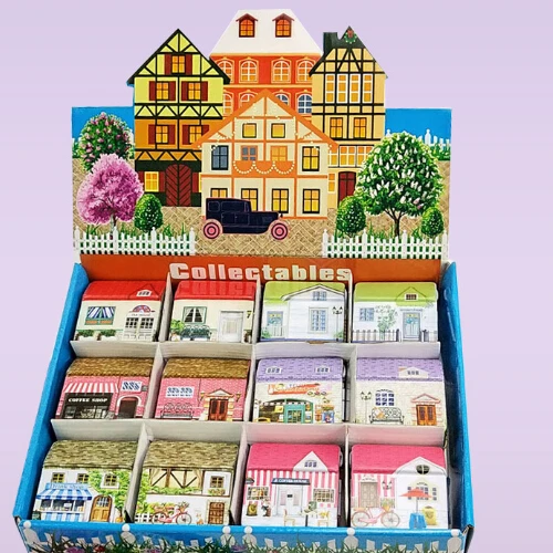 

New! 12pcs/lot Mini House Shape Tin Storage Box Baking House Shape Metal Candy Can Storage Cookie Jar Candy Box Hot Selling!