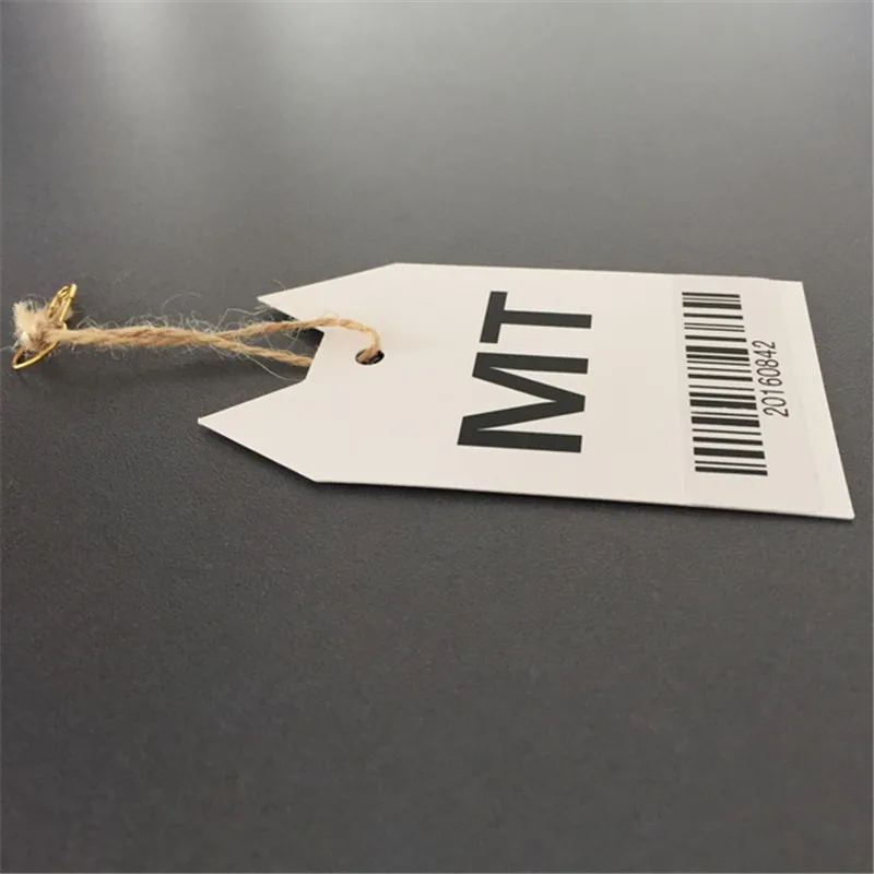 

Customized rounded punch with QRCode Clothing Tags