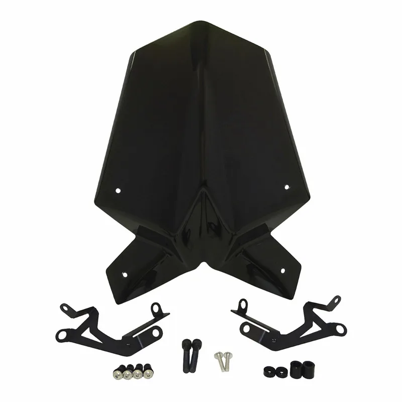 Dark Smoke Waase для KTM Duke 125 390 Duke125 Duke390 мотоцикл ветер Экран лобовое стекло Щит Экран с кронштейном - Цвет: Dark Smoke