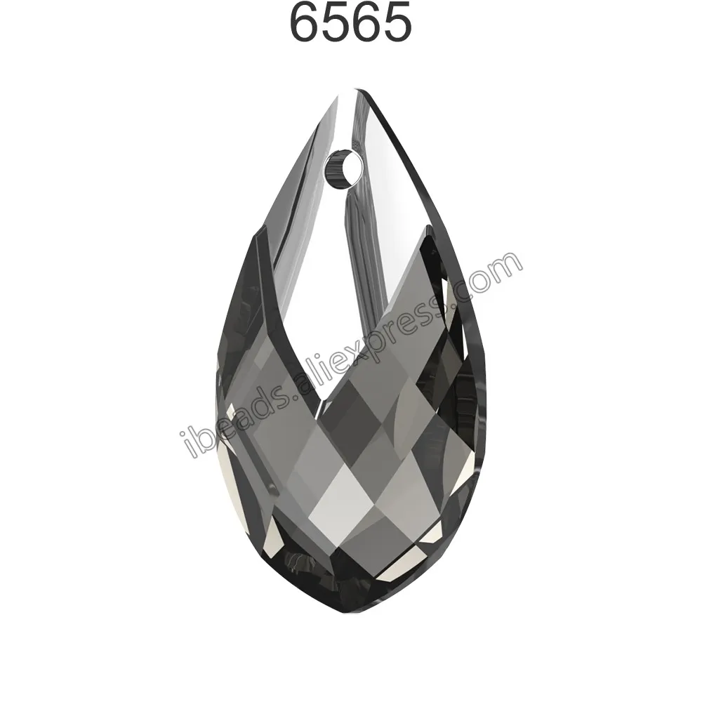 Black Diamond 215 1 шт.) кристалл Swarovski 6565 Met cap грушевидный кулон Австрийские Свободные Стразы для изготовления ювелирных изделий своими руками - Цвет: Black Diamond 215