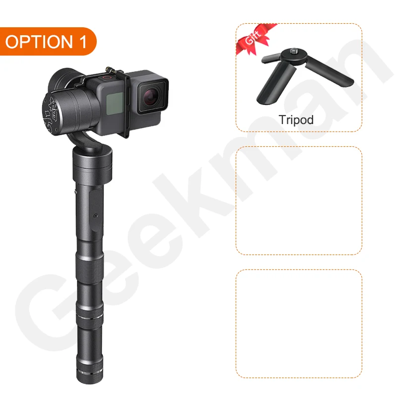 EVO W tripod Zhiyun Z1 Evolution 3-х позиционный ручной карданный стабилизатор для экшн-камеры GoPro Hero 4 5 XiaoYi/дополнительный монитор Камера PK Hohem Isteady Pro - Цвет: EVO W tripod