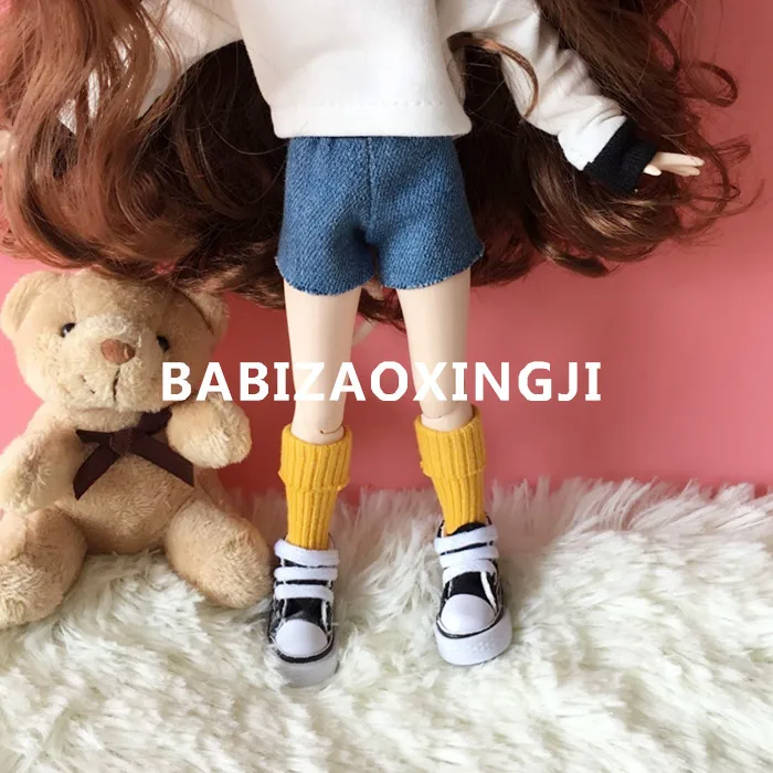 2 пар/лот, мода 1/6, кукольные аксессуары blyth, яркие цвета, носки для куклы, носки для azone 30 см, кукольная одежда blyth 30 см