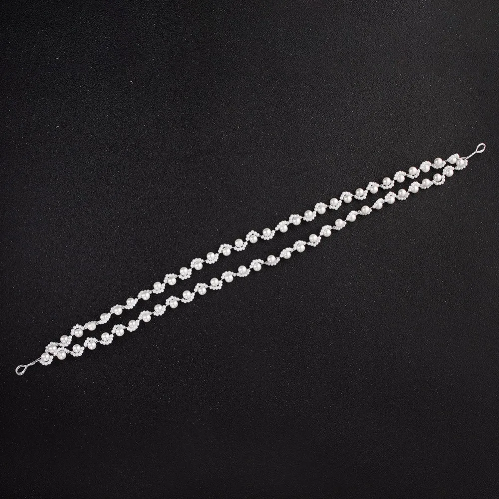 Новинка белый акриловый жемчуг обруч ручной работы свадебные аксессуары для