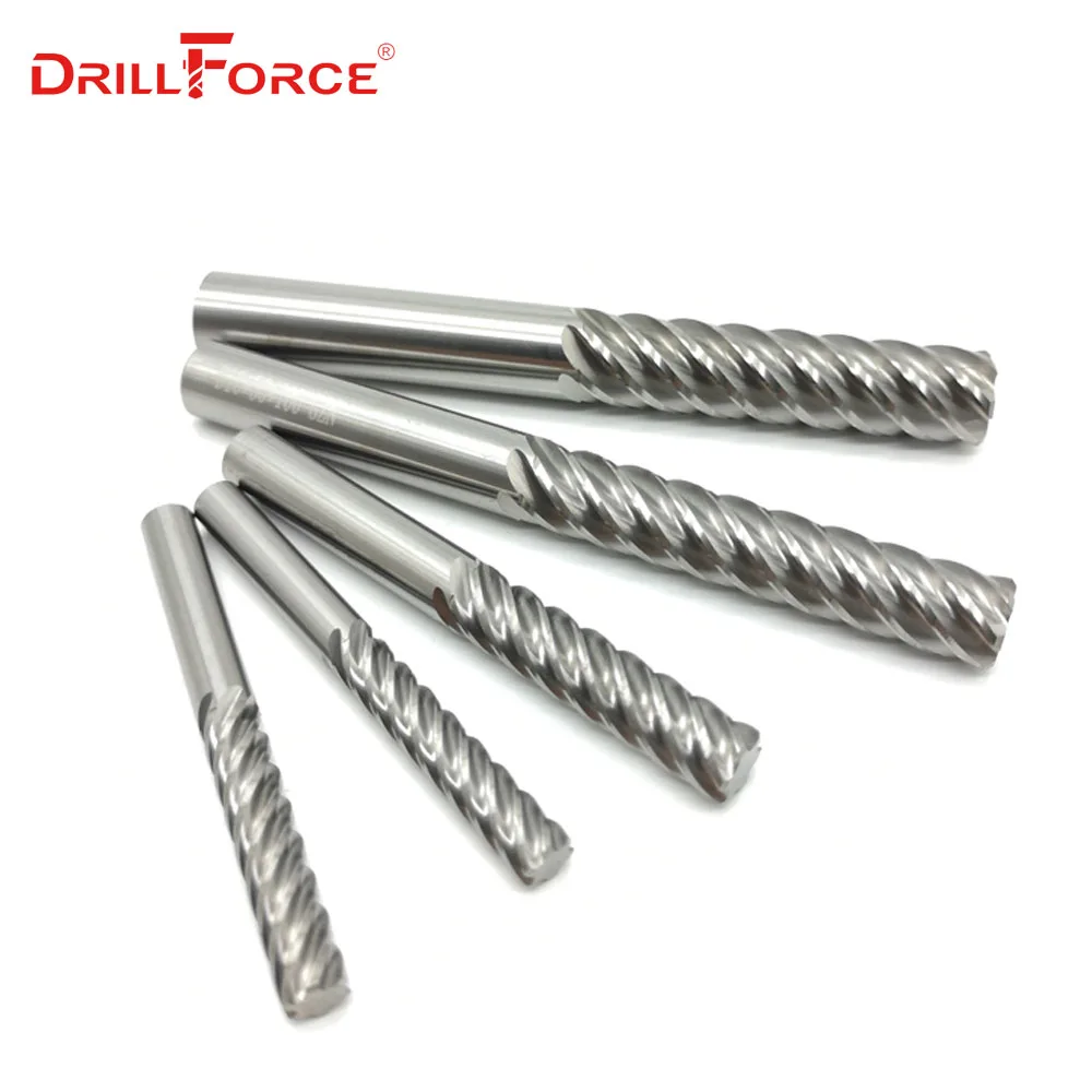 Сверлильный станок DRILLFORCE 3/4/5/6/7/8/9/10/11/12/14/16 мм спиральная флейта H7 K10 100 OAL|развертка|