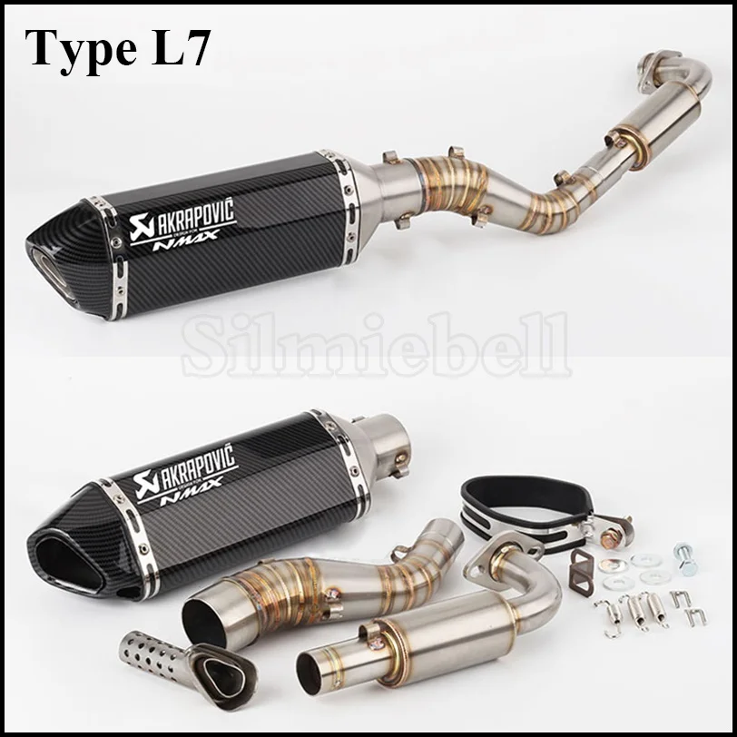 NMAX Escape Moto для Yamaha NMAX 155 NMAX 125 NMAX155 NMAX125 слипоны Мотоцикл выхлопная труба akrapovic глушитель с соединительной трубой