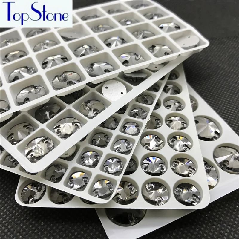 #3200 Rivoli Black Diamond Sew on Crystal Stones Glass Rhinestones Sewing Cristal For Clothes | Дом и сад