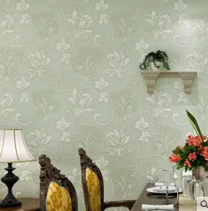 Нетканые обои 3D трехмерные тисненые европейские пасторальные теплые для девушек