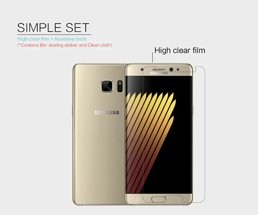 2 шт./лот для Samsung Galaxy Note FE Fan Edition NILLKIN суперпрозрачная защитная пленка против