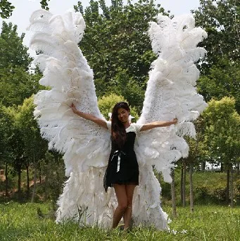 Крылья ангела с белыми перьями длиной 2 8 м крылья для выступлений на сцене модели