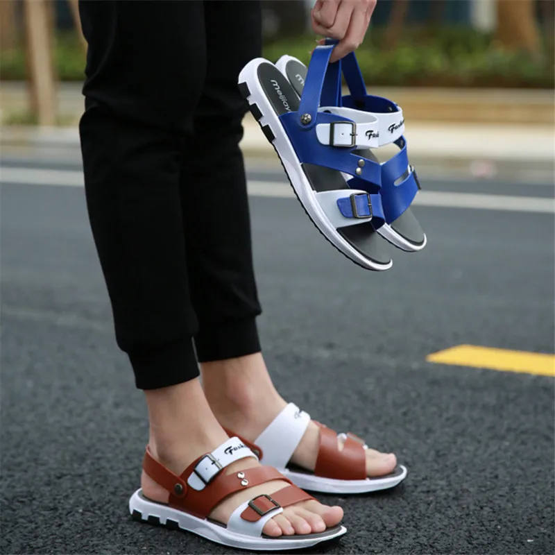Men Sandal Casual Sole Antiskid Sandals New Design Outdoor Sport Peep-toe Beach Fashion Slippers Breathable Summer Shoes | Обувь