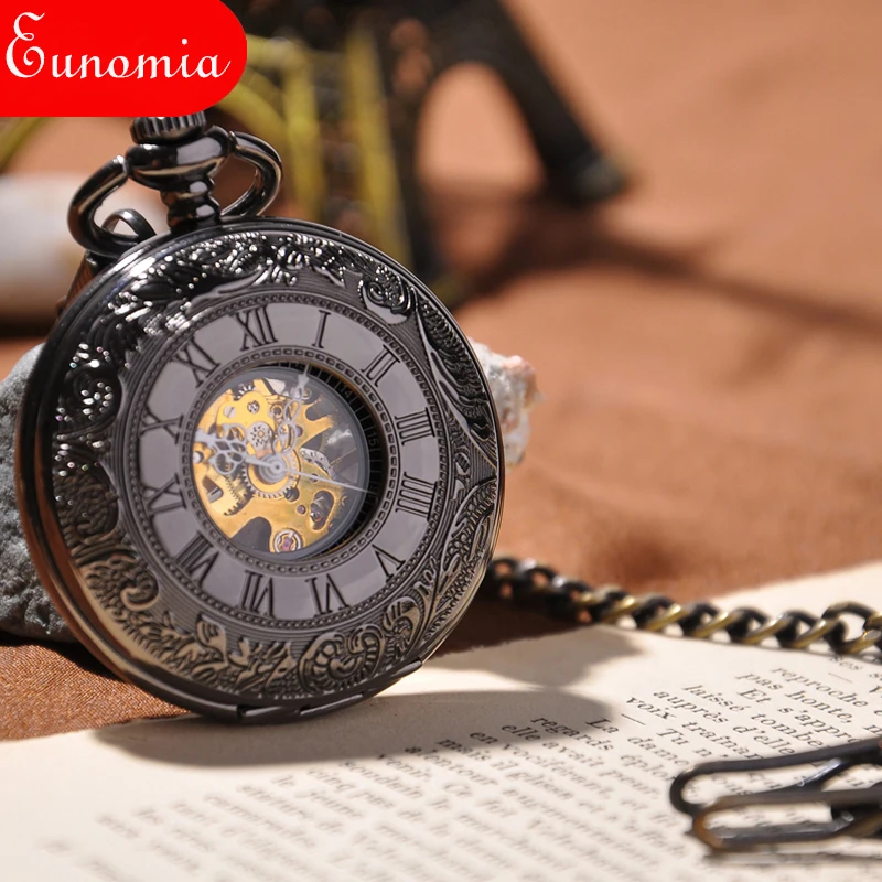 Часы наручные механические карманные в ретро стиле Модные Винтажные Мужские