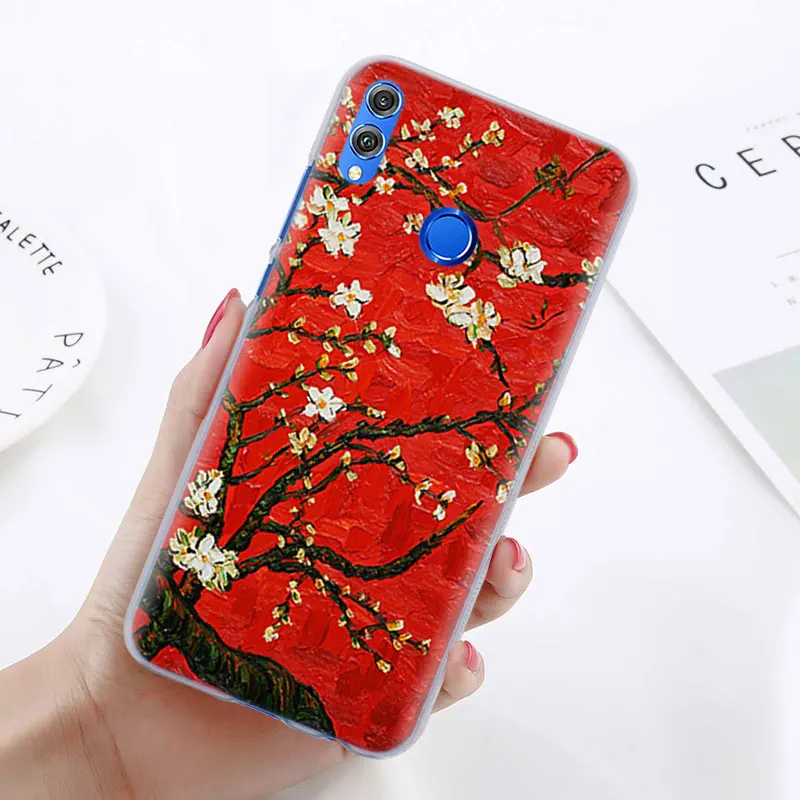 Чехол для телефона с изображением звездной ночи Ван Гога для huawei Honor 8X 8A Pro 8C 8S 9 10 Lite 20i Honor Play Y7 Y9 чехол