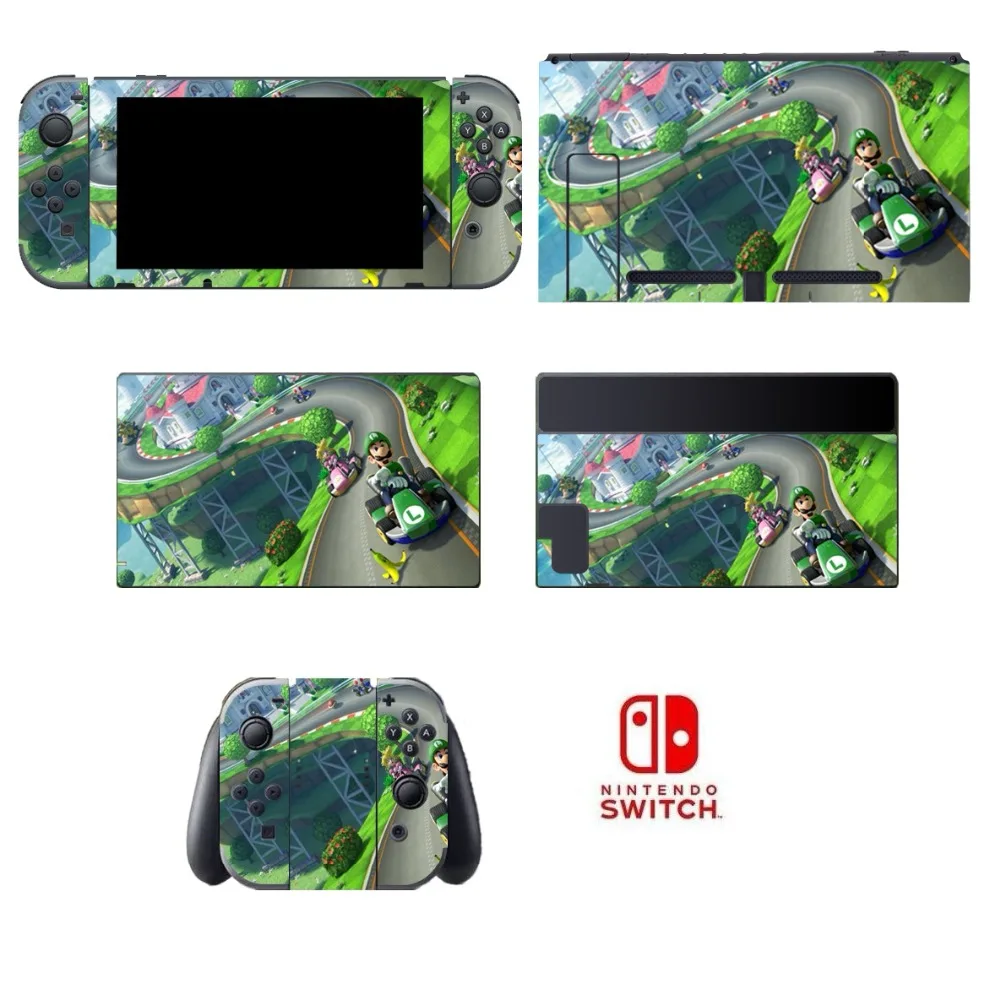 Супер MARI0 картинг Виниловая наклейка для кожи Защитная Для Nintendo переключатель