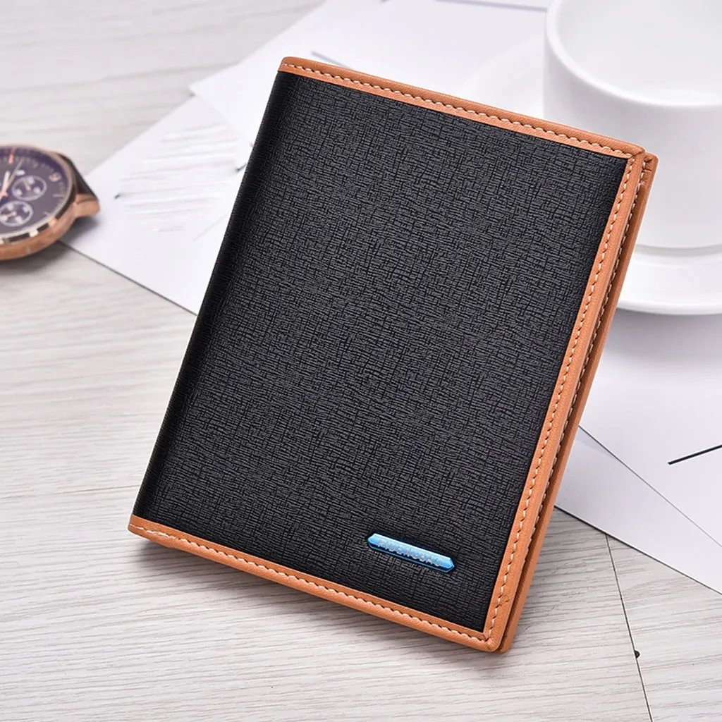 Однотонный кожаный простой кошелек переносной Кошелек для монет компактный