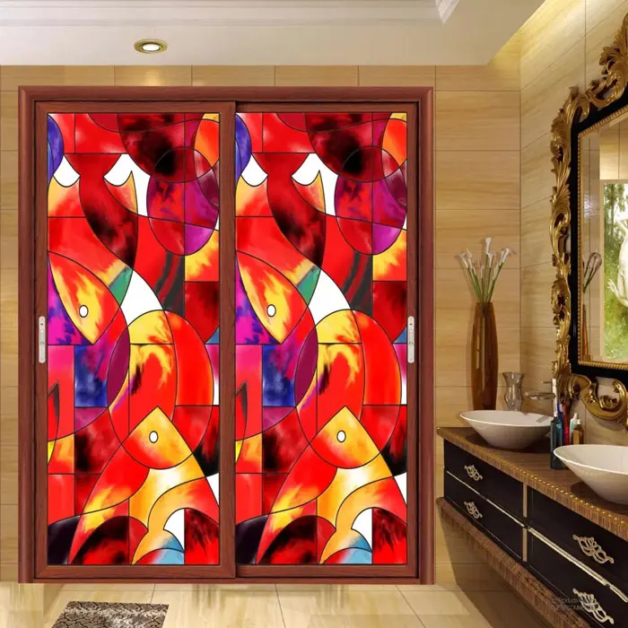 OS 57 40x60cm Витражная плёнка на стекла, окна на заказ Электростатическая церковная матовая домашняя фольга двери стекло наклейки ПВХ самоклеющиеся оконные пленки - Цвет: OS 57 40x60cm