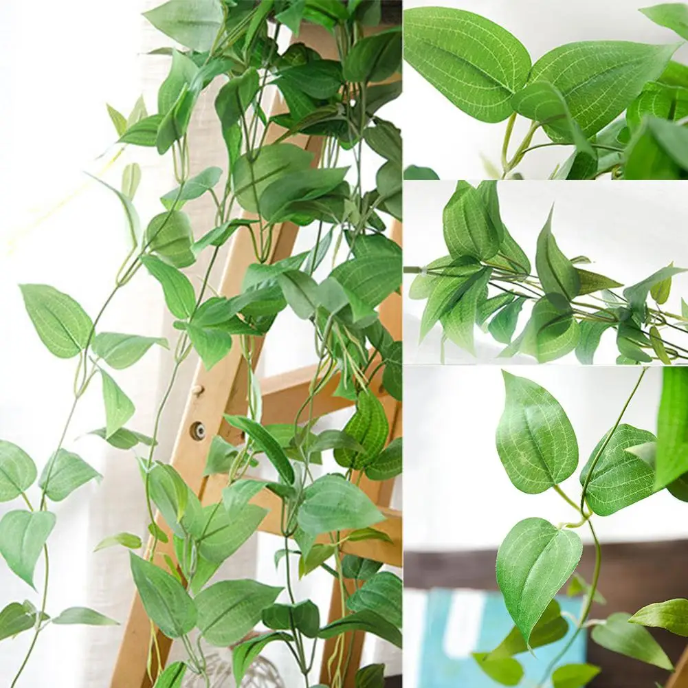 Искусственный ротанг настенный комнатный имитирующий растение зеленая лоза