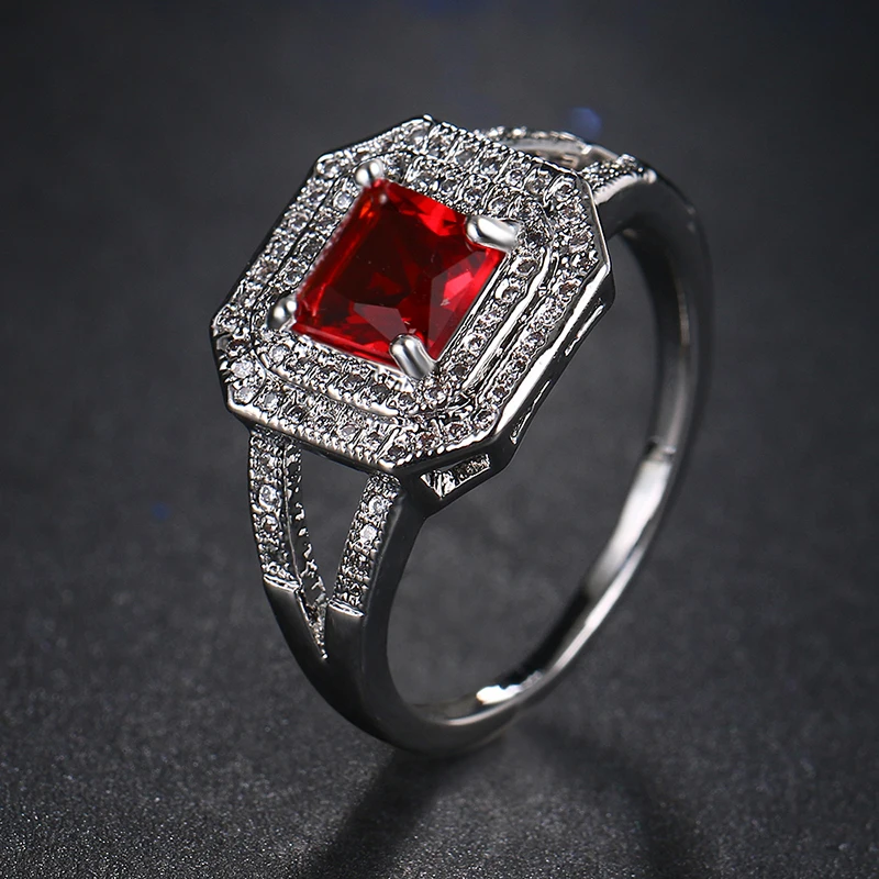 2017 модное синее мужское кольцо с камнем двухрядным кластером зеленые