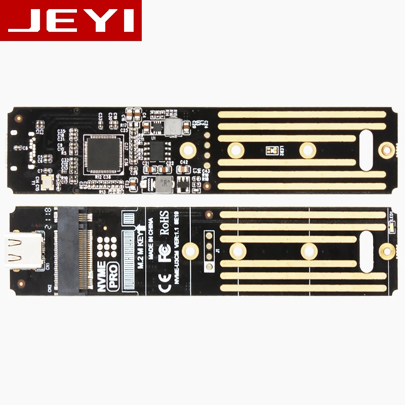 JEYI i9 корпус для жесткого диска чехол мобильного m.2 NVME алюминиевый тип C3.1 JMS583 USB3.1 M.2 - Фото №1