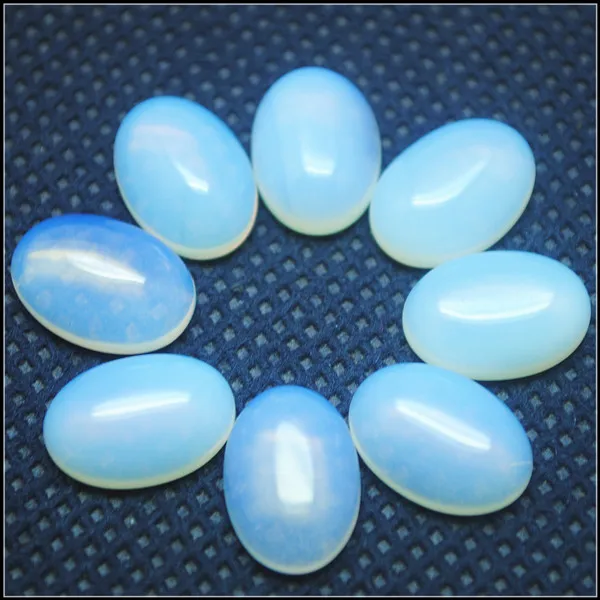 

10pcs opal glass cabochon for fashion jewelry ring or earring making size 10x14mm fashion glass jewelry accessories