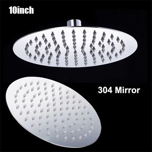 10inch Round Mirror SRJ ванная душ 304 нержавеющая сталь Supercharged ультра-тонкий спрей душевая головка ванная матовая оснащение для душа аксессуары - Цвет: 10inch Round Mirror