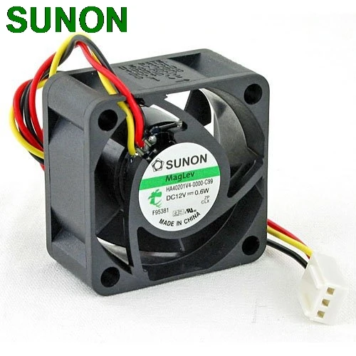 Осевой вентилятор охлаждения для сервера Sunon MagLev датчик скорости 40x20mm 3pin 4700 об/мин
