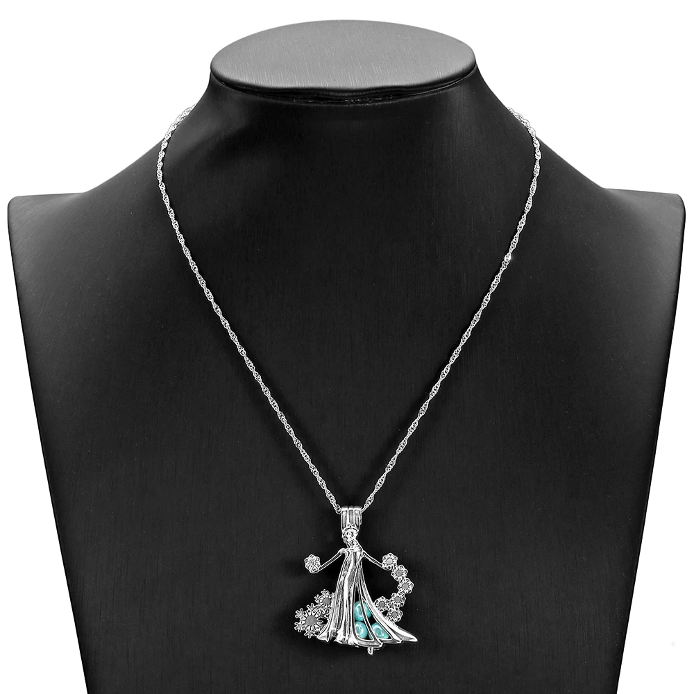Ожерелье принцессы Arendelle жемчужная клетка индивидуальное ожерелье подвеска